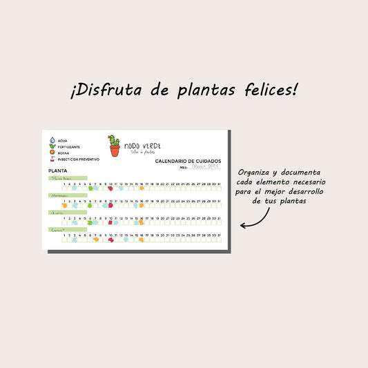 Calendario de Cuidados - NODO VERDE