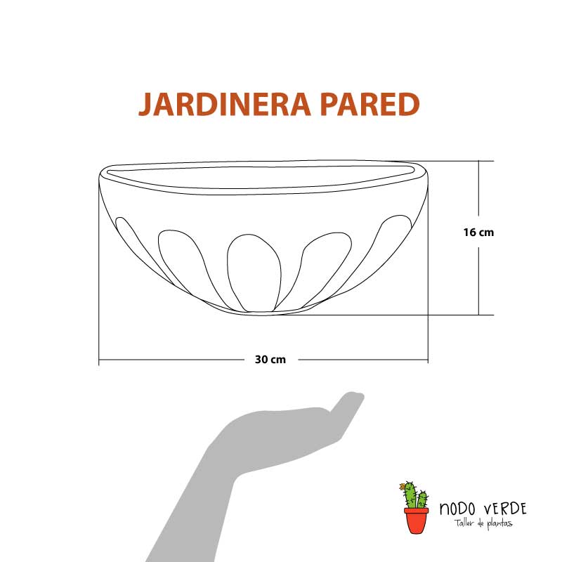 Jardinera de Barro para Pared