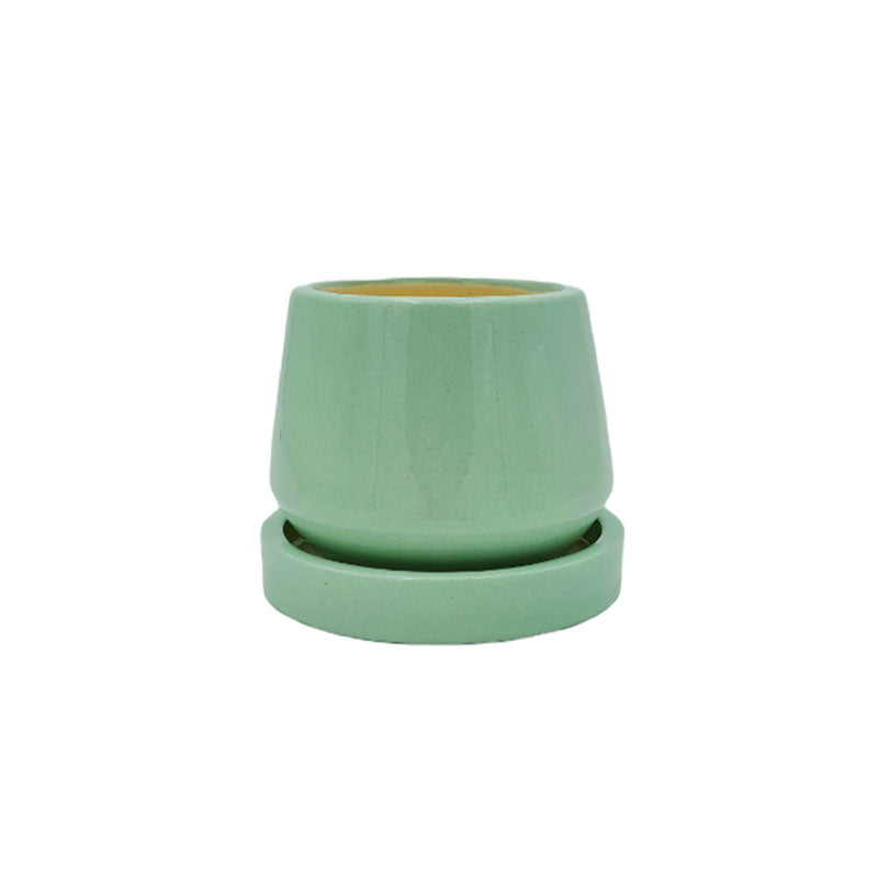 Maceta Nodo Unicolor CON Plato