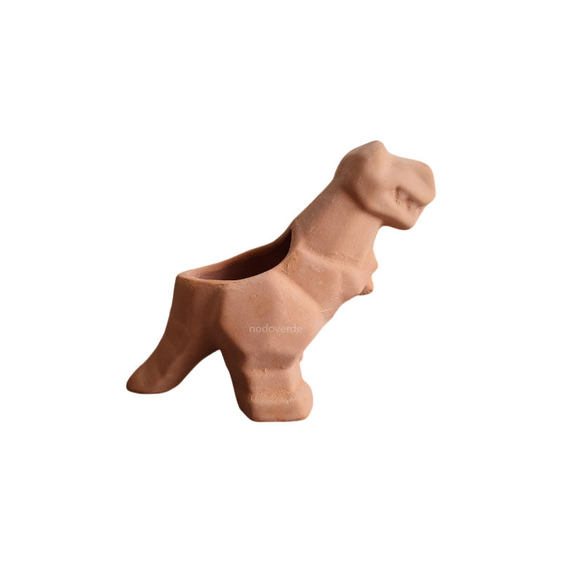 Maceta Dinosaurio de Barro